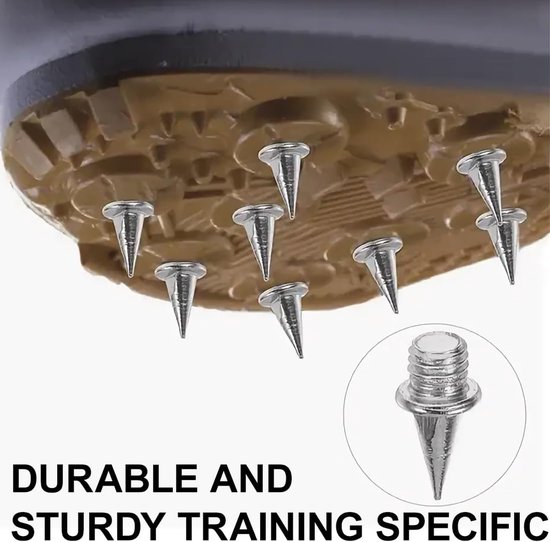 SnelShoppen - Golf Studs 16 Stuks - Professionele Stalen Sportpunten voor Atletiek - 12 mm - Ideaal voor Korte Afstanden en Training van Snelshoppen — afbeelding 2