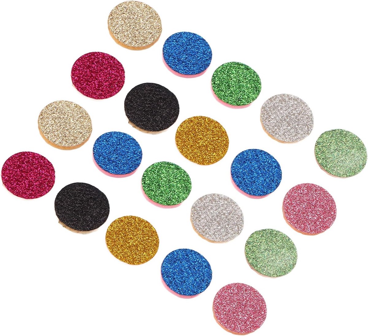SnelShoppen - 20 Vilt Vervangpads voor Etherische Olie Diffuser, 2 cm Ronde Viltpads, Kleurvariatie voor Sieraden en Diffusers