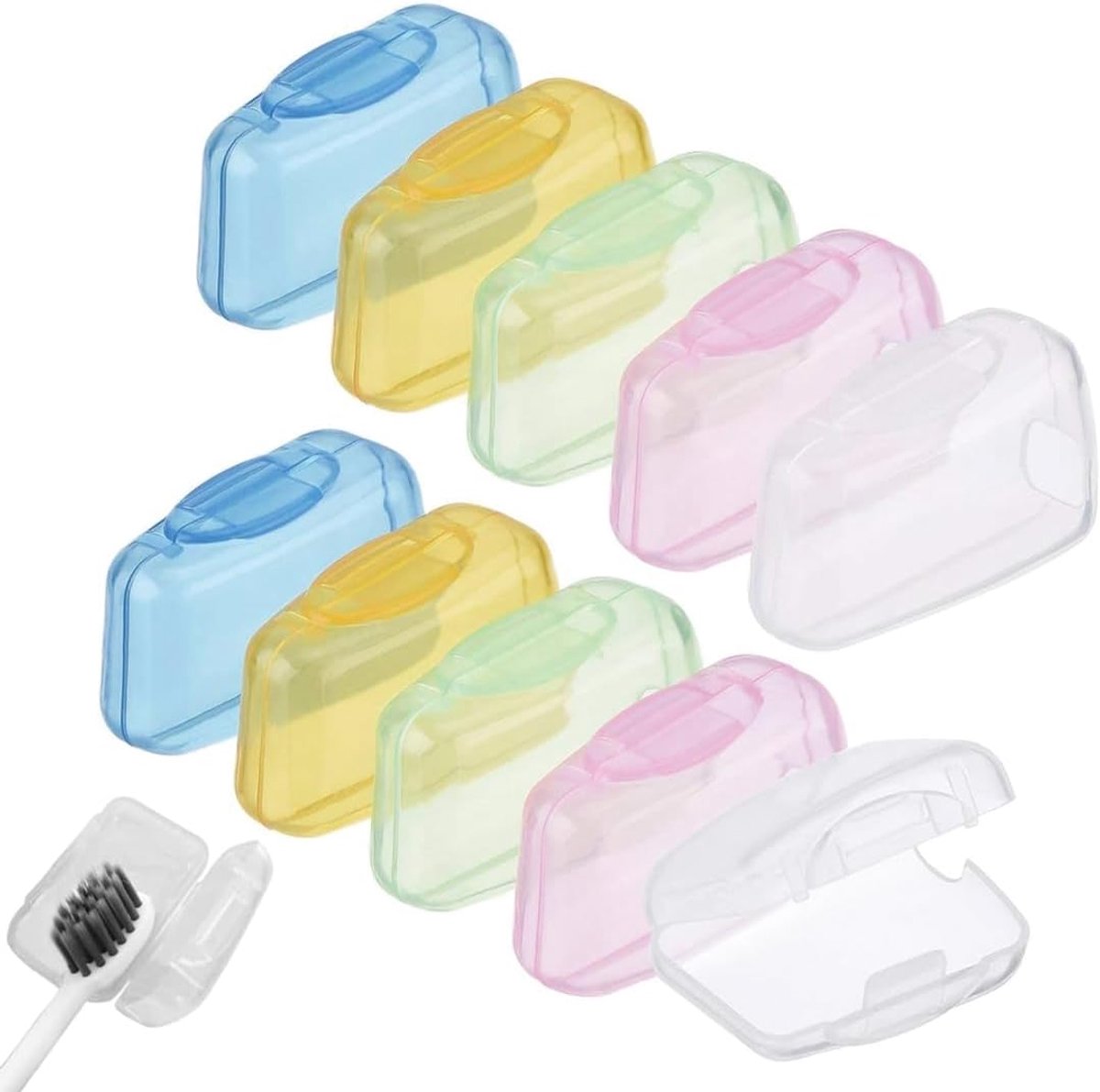 Pack of 15 Toothbrush Covers Travel Toothbrush Cover Portable Toothbrush Protector for Home Office Hotel Outdoor - ShopVlot