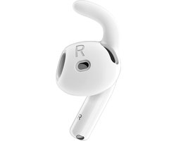 Keybudz EarBuddyz – Geschikt voor AirPods 4/5 – Gemaakt van premium elastomeer – Verbetert pasvorm en comfort - Wit