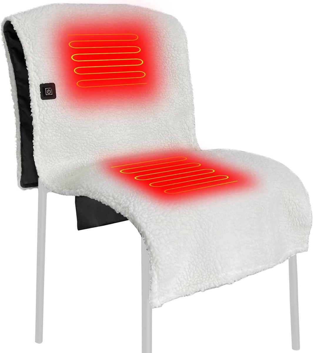 Elektrisch verwarmd zitkussen, instelbare temperatuur, USB-voeding, 3 temperatuurstanden, geschikt voor schommelstoelen op kantoor en in restaurants