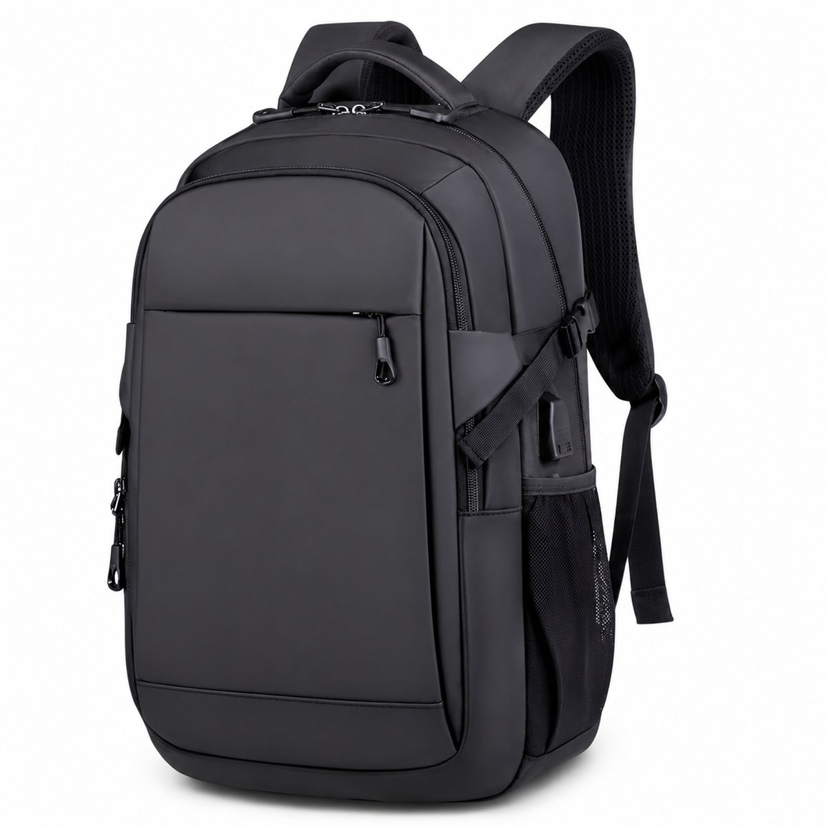 Laptop Rugzak - 35L Rugzak - 15,6 Inch Laptoptas - Waterafstotende Rugtas - Anti-Diefstal Rugzak - USB-Aansluiting - Schooltas - Werktas - Reisrugzak - Zwart