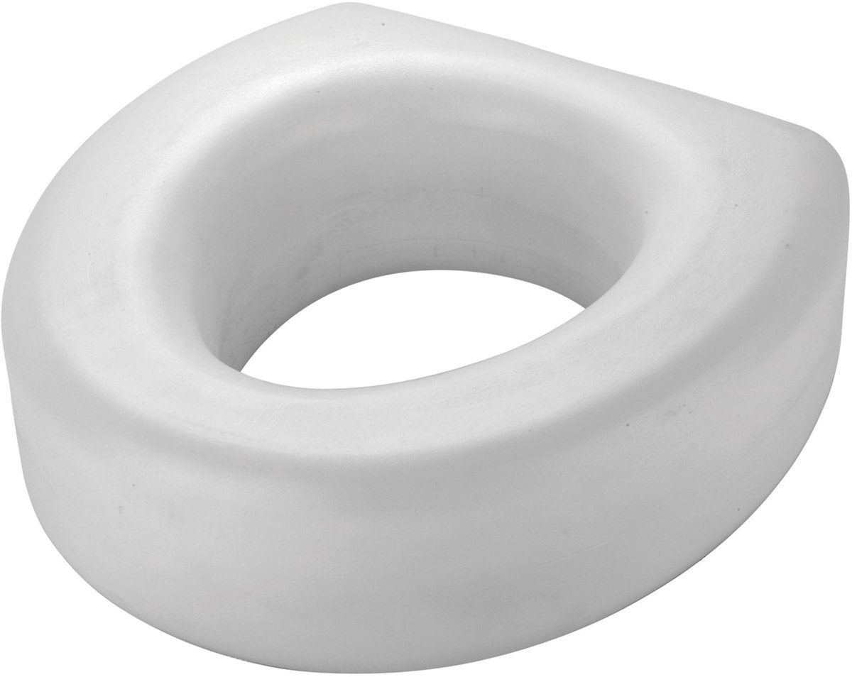 Omgoods - Verhoogd Toiletzitting van Polyethyleen, Wit, 30 x 20 x 15 cm