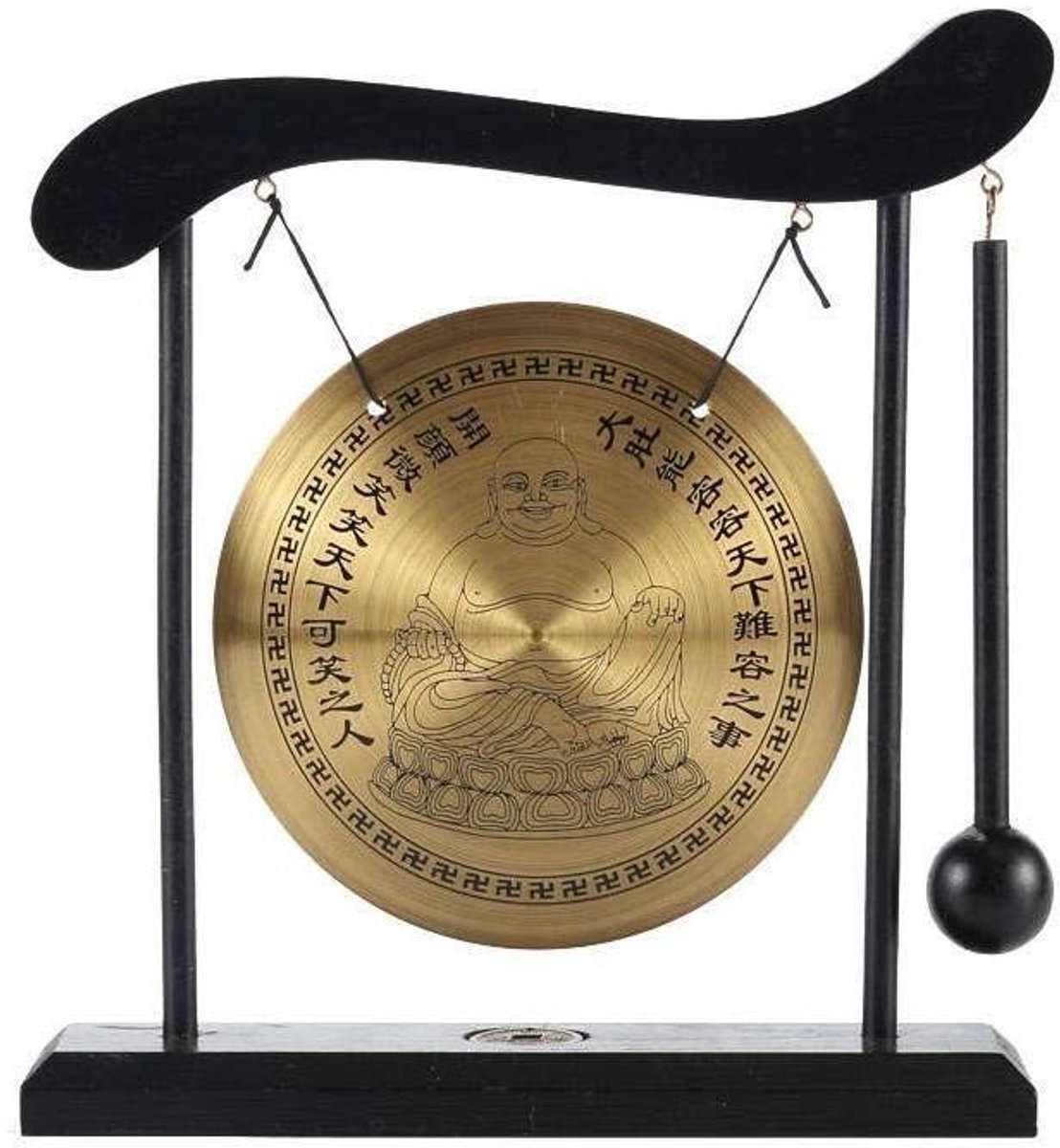 Omgoods - Decoratieve Gong met Smiley Boeddha Ontwerp