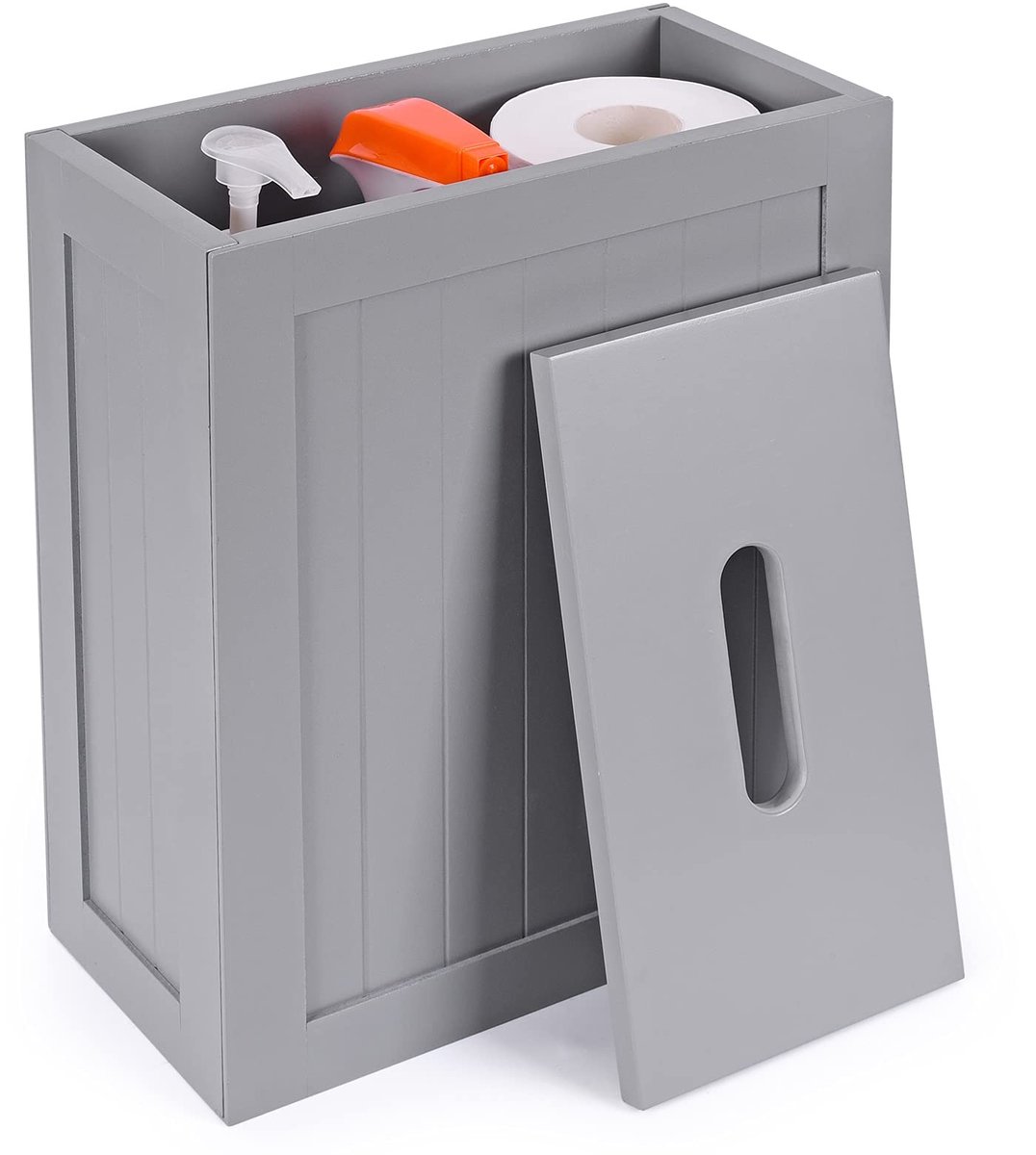 Omgoods - Compact Houten Opbergdoos voor Toiletpapier met Slot