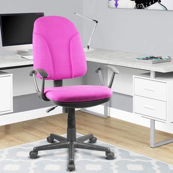 Omgoods - Modern Roze Bureau Stoel met Ademend Stof van omgoods — afbeelding 4