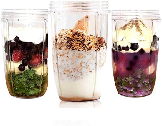 Sapcentrifuge cups 450 ml - heldere kopjes - geschikt voor NutriBullet 600W 900W - perfect voor smoothies - m-winkel — afbeelding 4