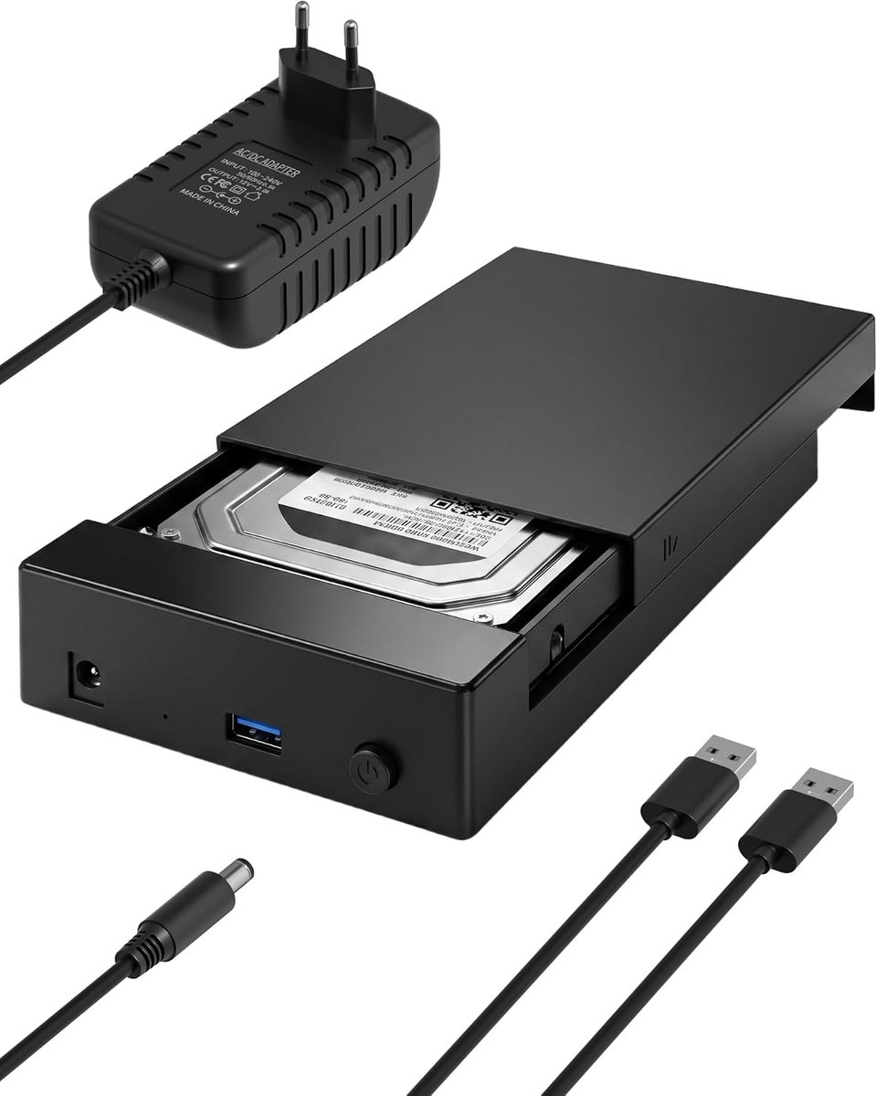 dockingstation, Sanicata USB 3.0 SATA HDD-dock voor 2,5 en 3,5 inch SATA HDD/SSD, 5Gbps met UASP en Plug & Play, externe harddiskadapter voor Windows/Mac/Linux