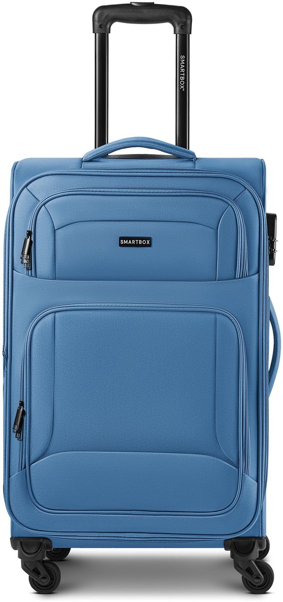 Smartbox Edition 04 4 wielen Trolley 67 cm met uitbreidingsplooi - Zachte bagage - Combinatieslot - iced-glacier blue