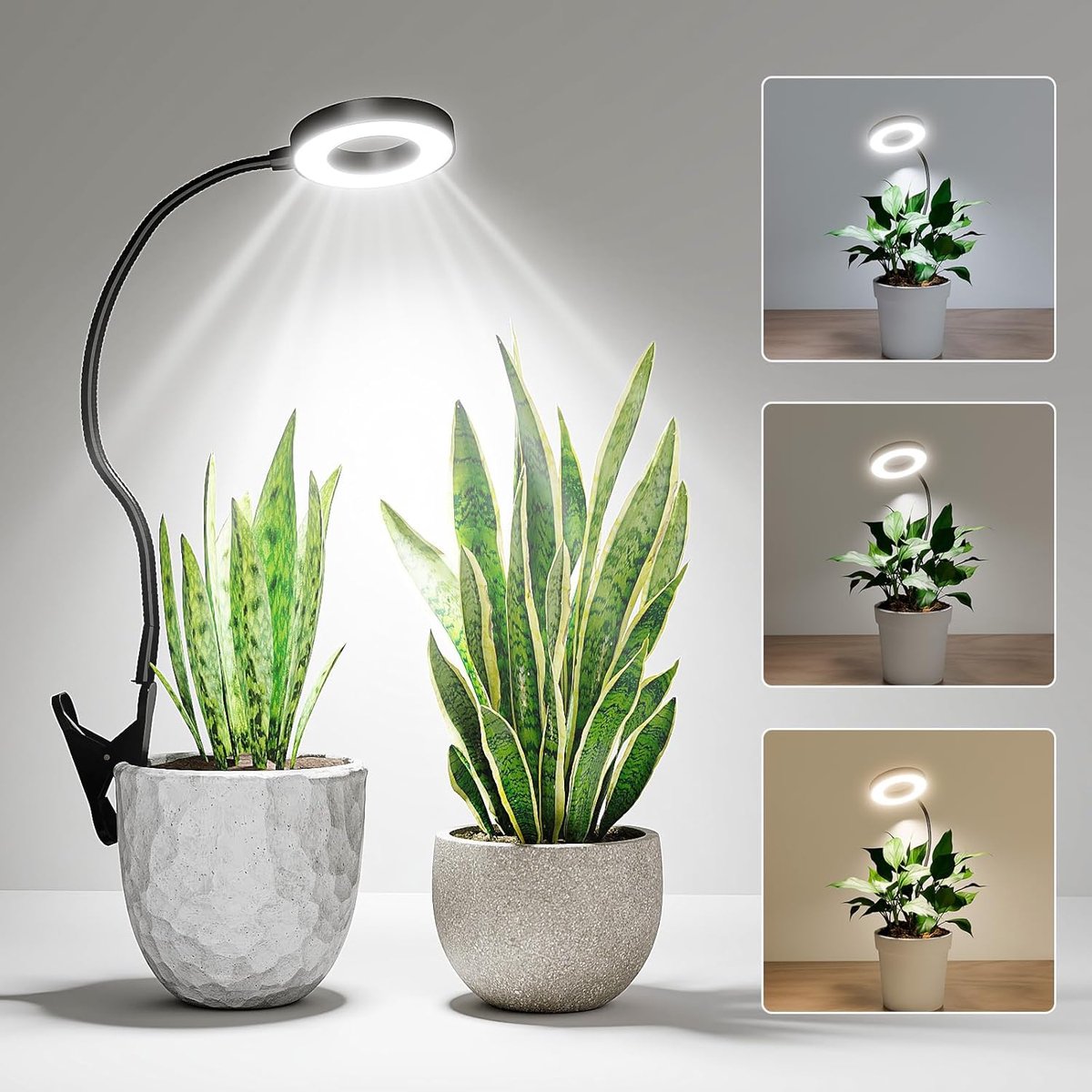 Led-tuinbouwlamp, volledig spectrum, met timer en instelbare intensiteit, plantenlamp voor binnen, USB, groeilamp voor binnenplanten