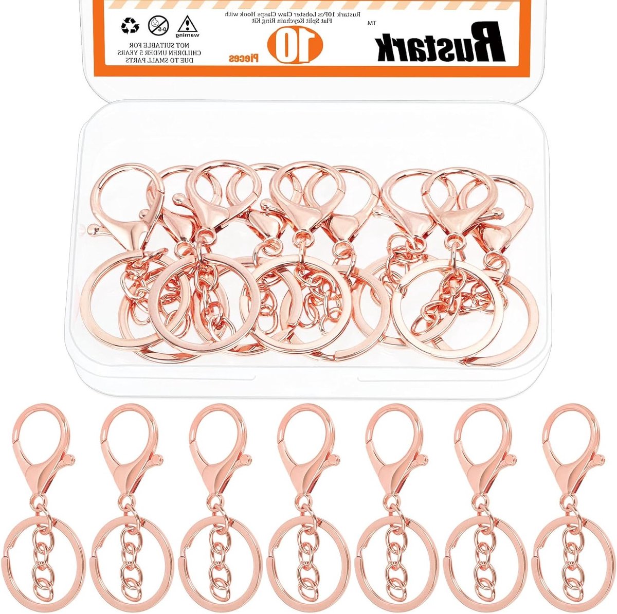 Kleurrijke sleutelring met karabijnhaak en draaibare haak - Perfect voor sleutels en accessoires