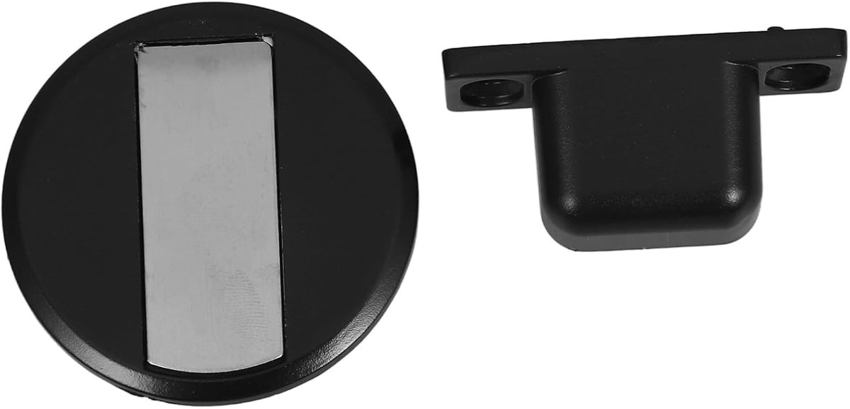Deurstoppers RVS - Magnetische deurvanger - Schade voorkomen - Moeiteloze installatie - 6.80X5.50X2.00CM - Zwart