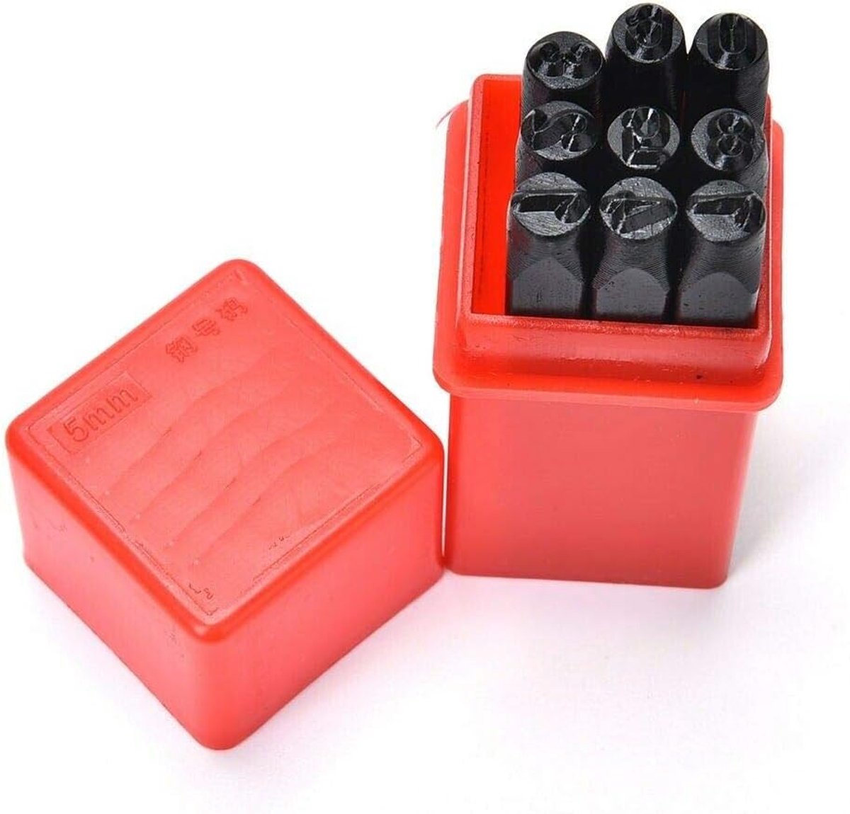 Metaal Stempel Set - Letters Cijfers - Objecten Markeren - Carbon Staal - 5mm - Zwart
