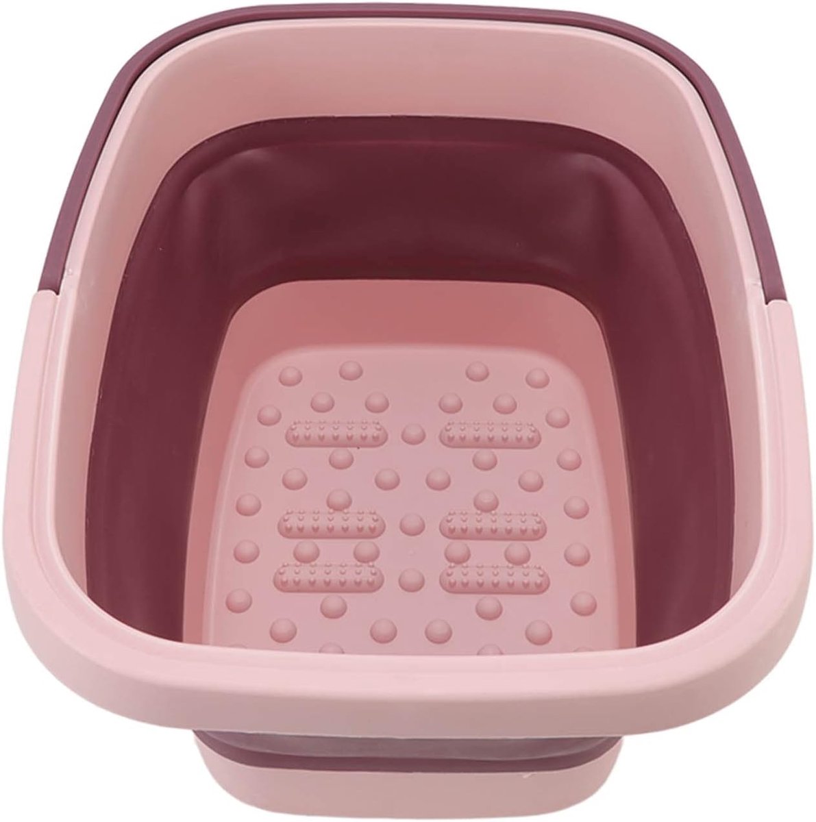 Voetbad Opvouwbaar - Voetenbad Emmer - Voetverzorging Thuis - Met Massagepunten - 23 cm Uitgevouwen - Roze