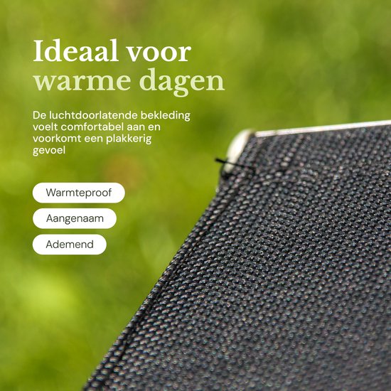 O'DADDY® Ligbed tuin - Zonnebed - Ligbedden - Ligbed opvouwbaar volwassenen - Ligbed opvouwbaar - Ligbed - Ligbed inklapbaar - Ligstoel - Ligstoel opvouwbaar - Ligbed tuin - Ligkussen - Zonnebed met hoofdsteun - Zwart van O'DADDY — afbeelding 4