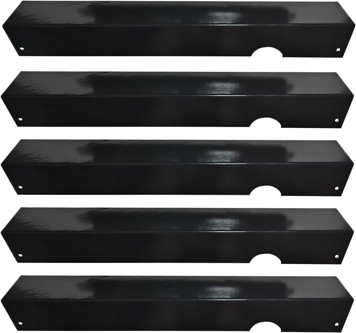 Grill Warmteplaten - Hitteschild Roestvrijstaal - Buiten Koken - Gelijkmatige Warmteverdeling - 46x16x16 cm - Zwart