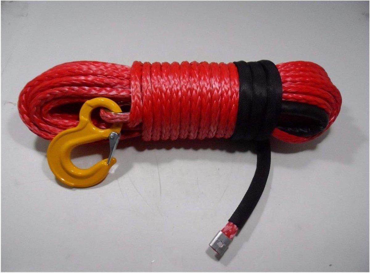 Synthetische Lierkabel - Sleepkabel - Voertuigen Verplaatsen - Drijft In Water - 12 Mm X 30 M - Rood