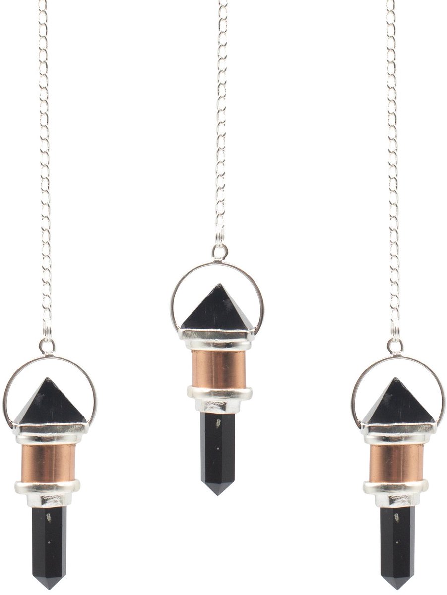 The Night Watcher- Combo Piece Copper Pendulum - Obsidian
