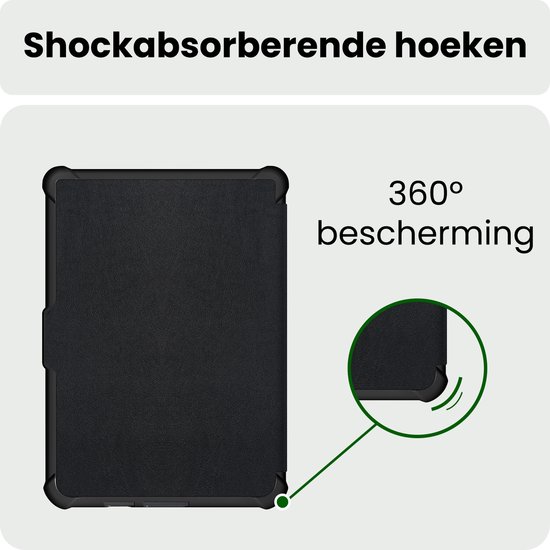 Hoes Geschikt voor Kobo Clara HD Hoesje Bookcase Cover Hoes Trifold - Hoesje Geschikt voor Kobo Clara HD Hoes Cover Case - Zwart — afbeelding 5