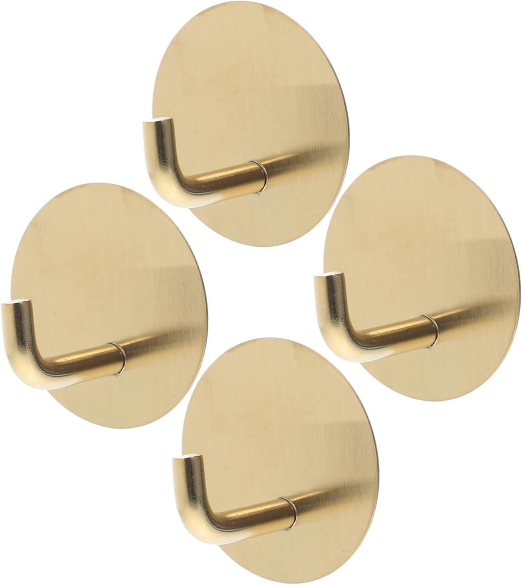 Badkamer Haken - Handdoekhouders - Muren Organiseren - Zonder Boren - 4 Stuks - Goud