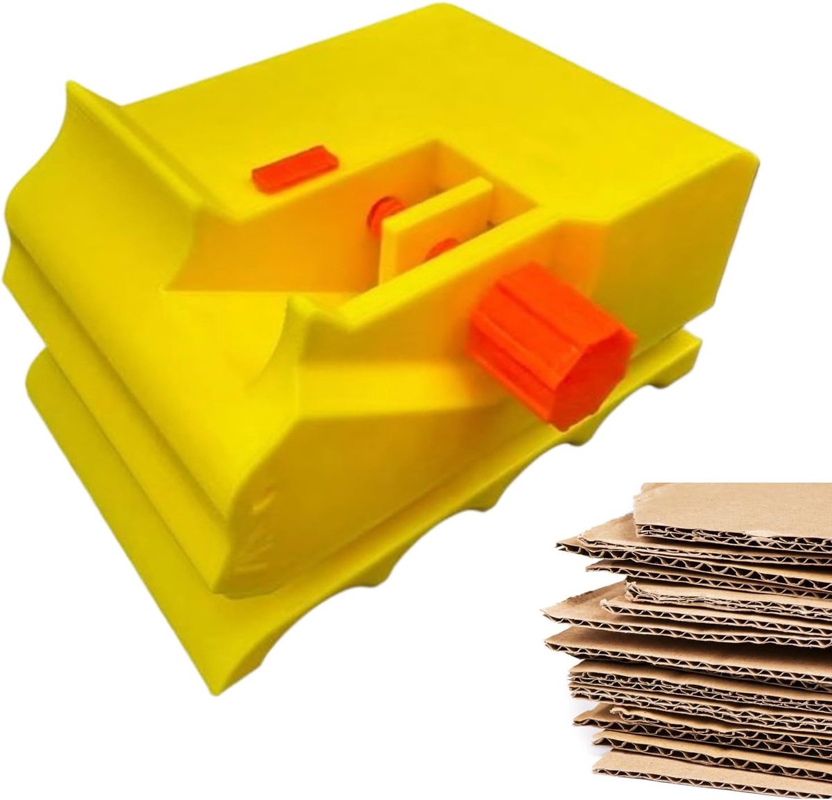 Karton Snijder - Handgereedschap - Huisdier Benodigdheden Maken - Verstelbare Breedte - 3-5 cm Breed - Geel