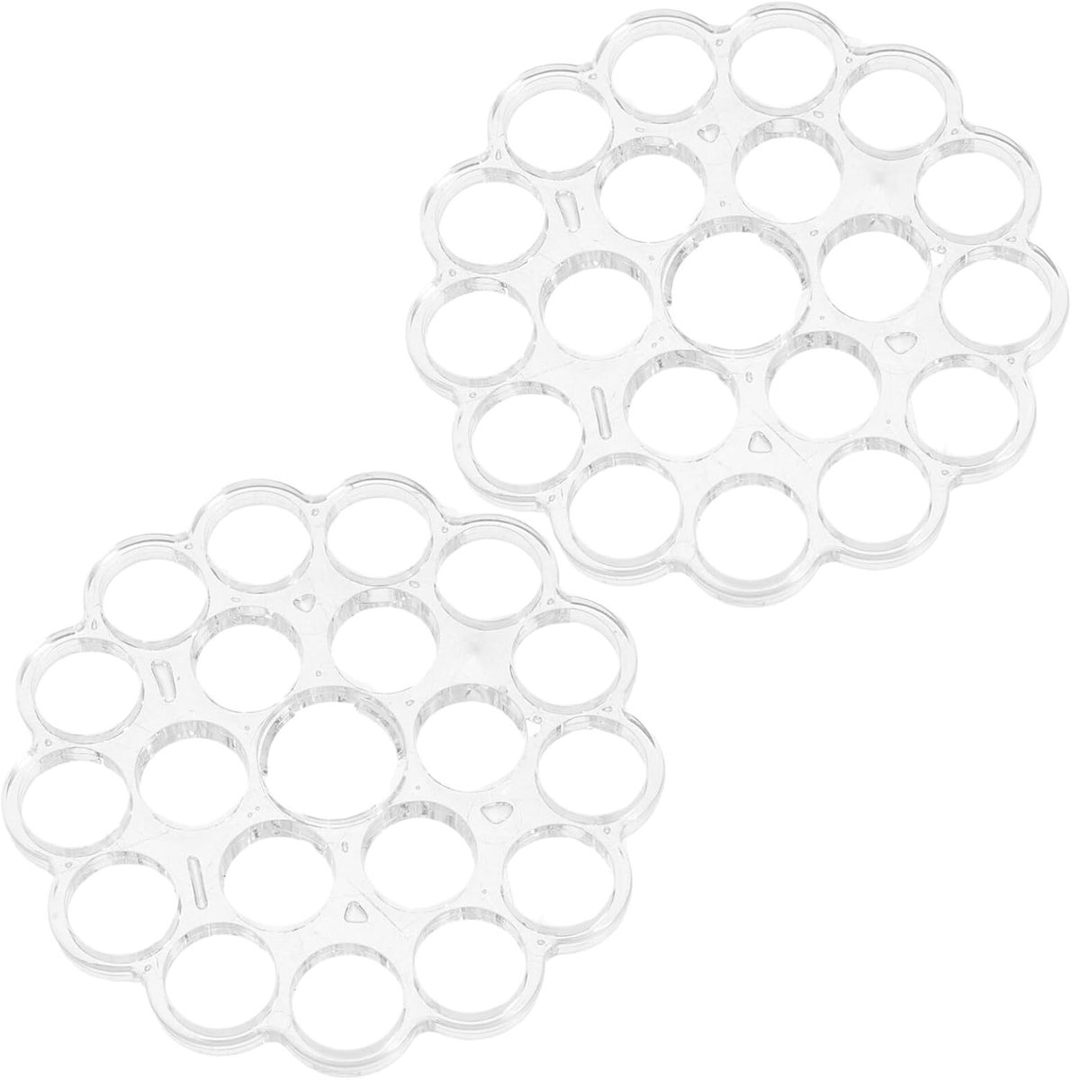 Bloemschikhouder Set - Bloemstuk Inzet - Bloemen Schikken - Herbruikbaar Spiraalontwerp - 7.3 x 7.3 cm - Transparant
