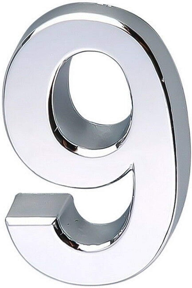 Huisnummer Sticker - Adres Nummer - Huis Identificatie - Modern Lettertype - 10cm Hoog - Zwart