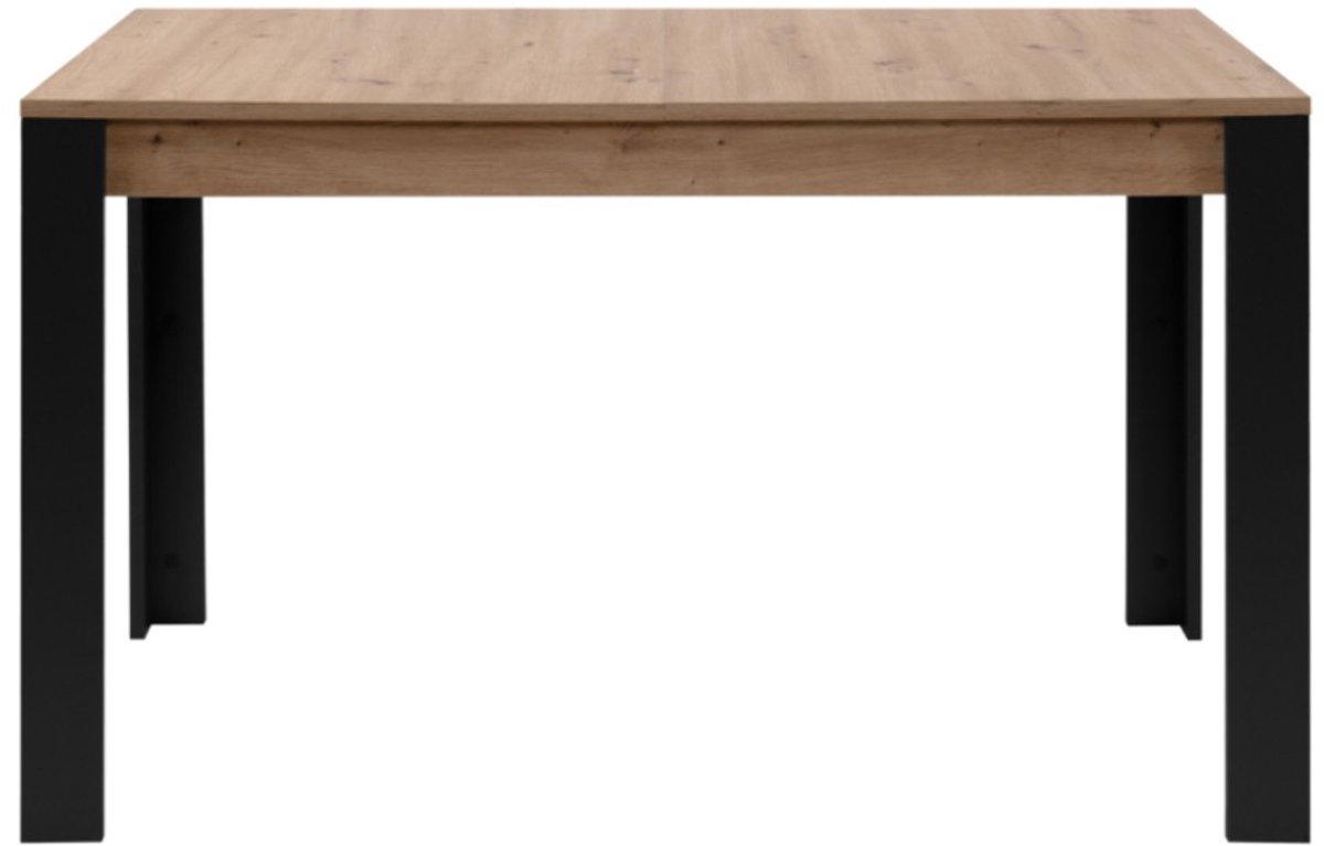 CaliCosy Uitschuifbare eettafel van 100 tot 150 cm, decor artisan eik en zwart – TOLOSA Houtlook