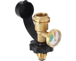 Propaan Tank Adapter met Meter voor Universele Propaan Tanks - Converteert POL naar QCC1 voor Efficiënt Gebruik
