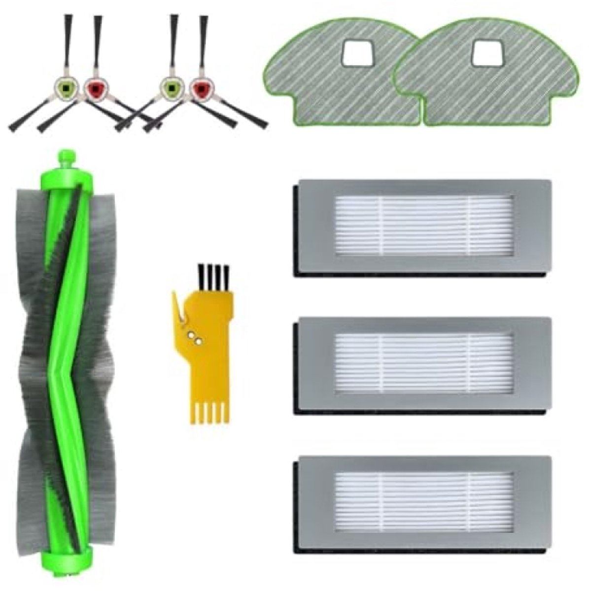PromoHome Accessoireset voor iRobot Roomba Combo R111840 R1138 – 10-delig met rolborstel, filters, zijborstels en mopdoeken