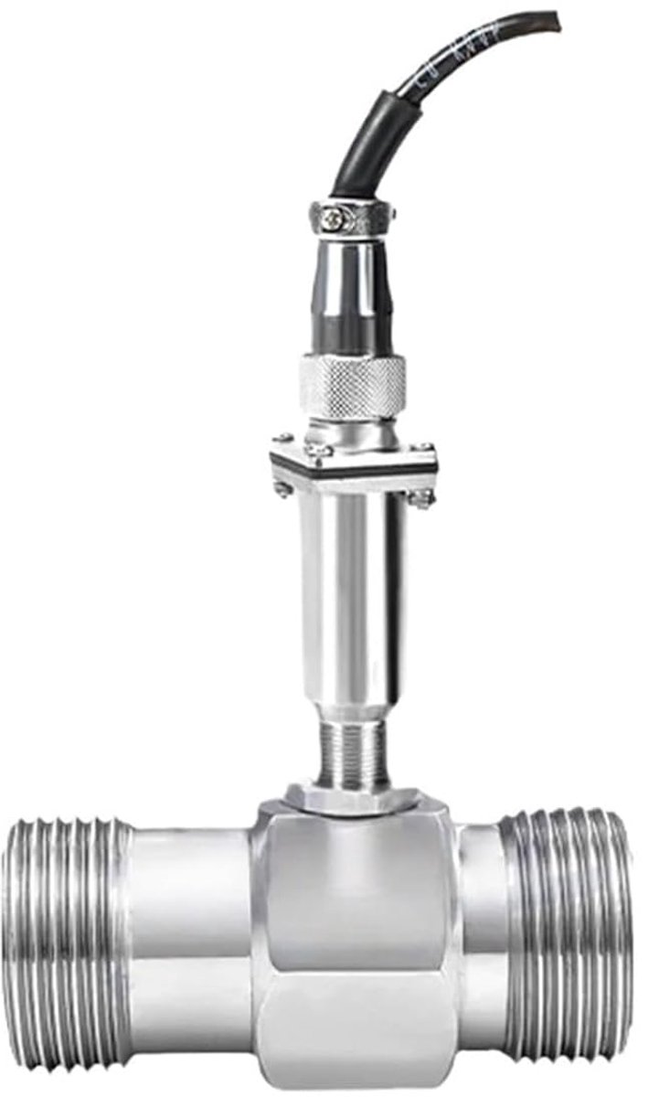 Water Debietmeter - Flow Monitor - Water Meten - Roestvrij Staal - DN25 - Zilver