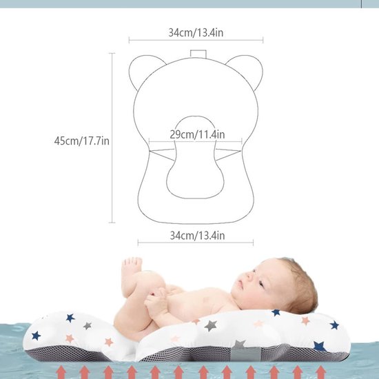 Babybadmat, voor pasgeborenen, badzitje voor pasgeborenen, babybadkussen, babybadkussen, voor pasgeborenen, voor baby's van 0-18 maanden van Maltex Baby — afbeelding 5