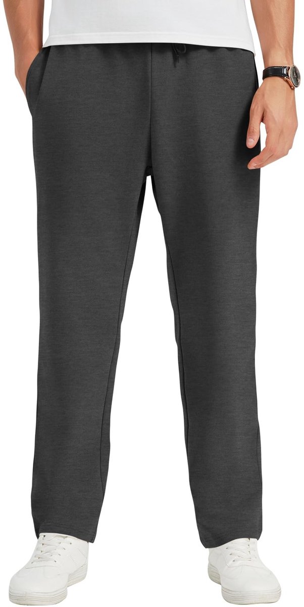 Dailygoods- Yogabroek Heren - Verstelbare Pasvorm - Lange Binnenbeenlengte 86,4/101,6 cm - Casual Joggingbroek - Praktische Zakken - Katoenmix