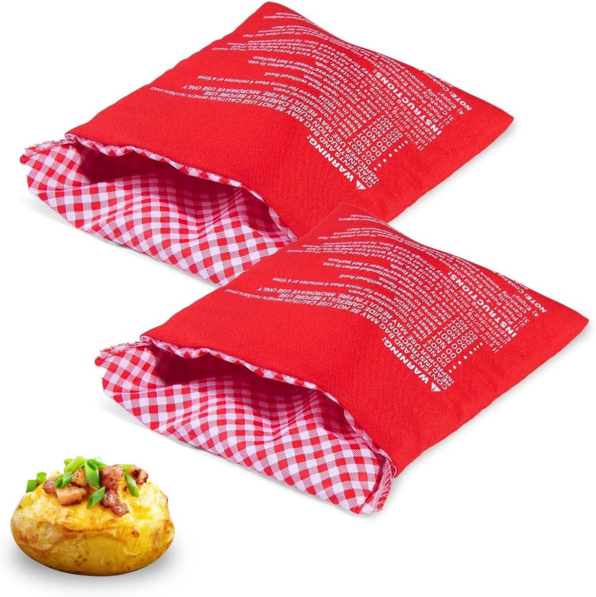 Microwave Potato Bags, 2 Pieces Potato Bags, Potato Express, Microwave Bag, Microwave Potatoes, Microwave Potatoes - ShopVlot