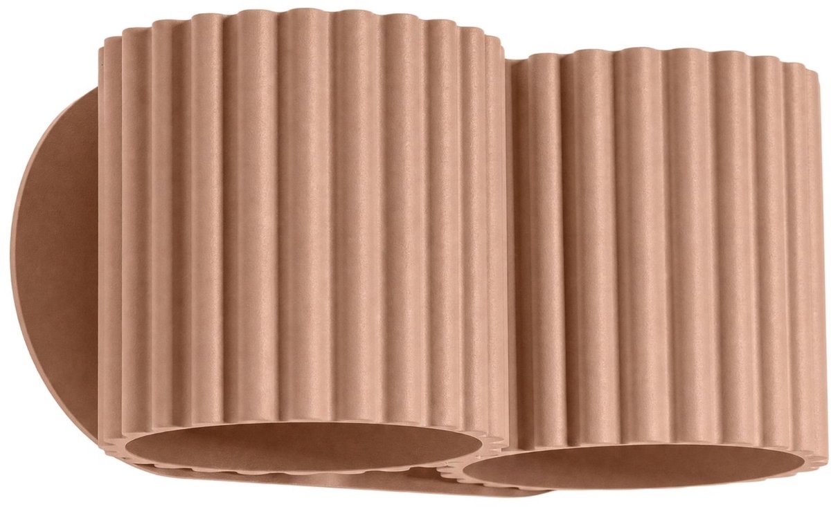 Sollux Lighting Wandlamp Aura - G9 - mocca - aluminium - 21x12x10cm