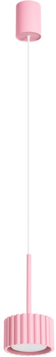 Sollux Lighting Hanglamp AURA - Gx53 - roze - aluminium - 10x10x125cm