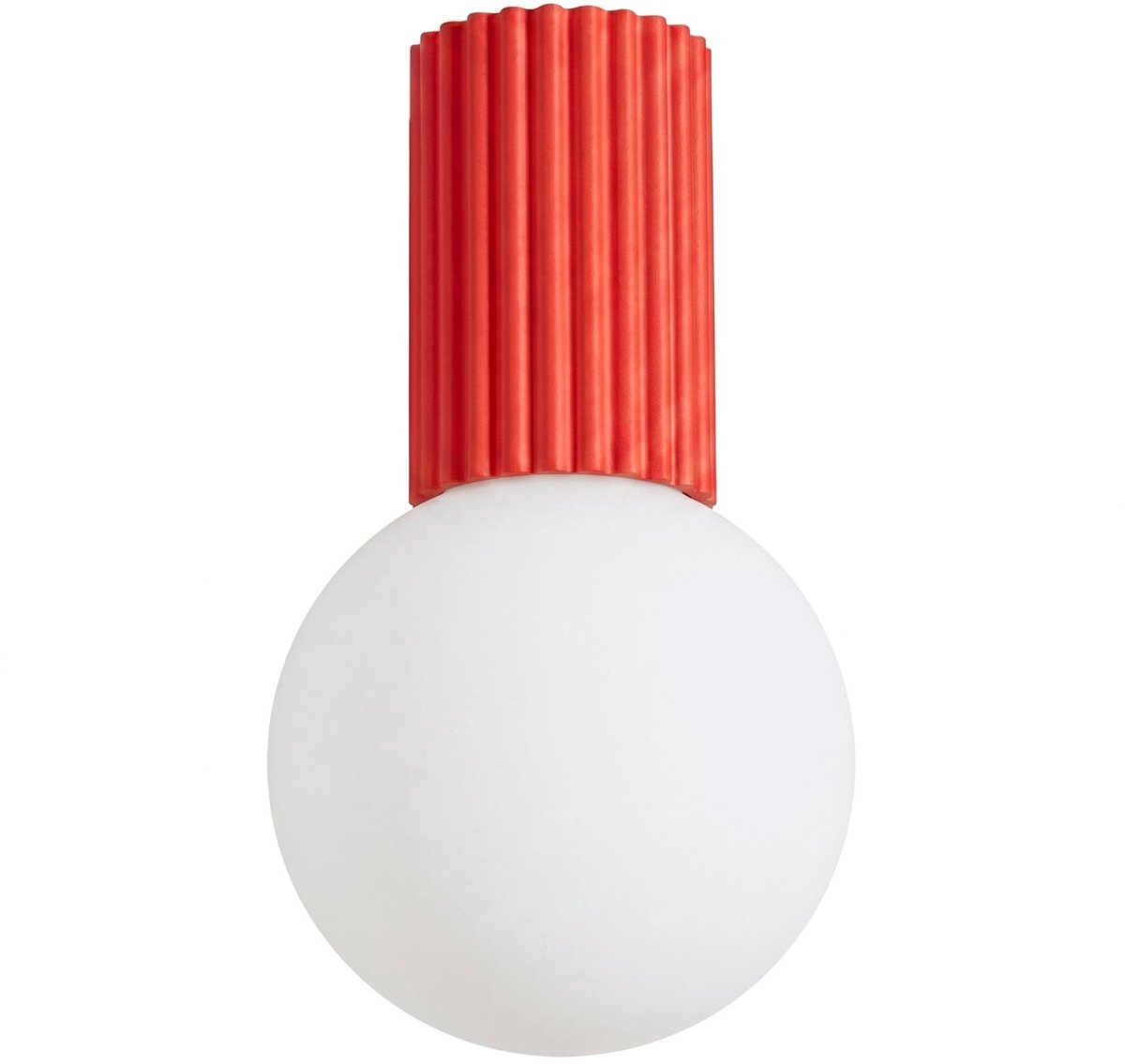 Sollux Lighting Plafondlamp Halo - G9 - rood - aluminium/glas - 12x12x21cm