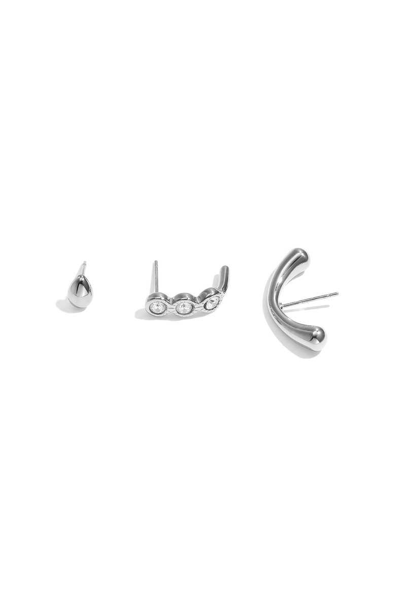 Kyara - Oorbellen - Zirkonium - Stainless Steel - - Zilver