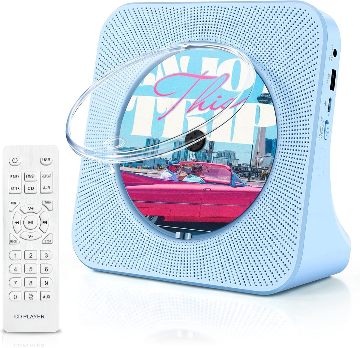 Bluetooth CD Player with Built-in Speakers, CD Player for Home - ShopVlot