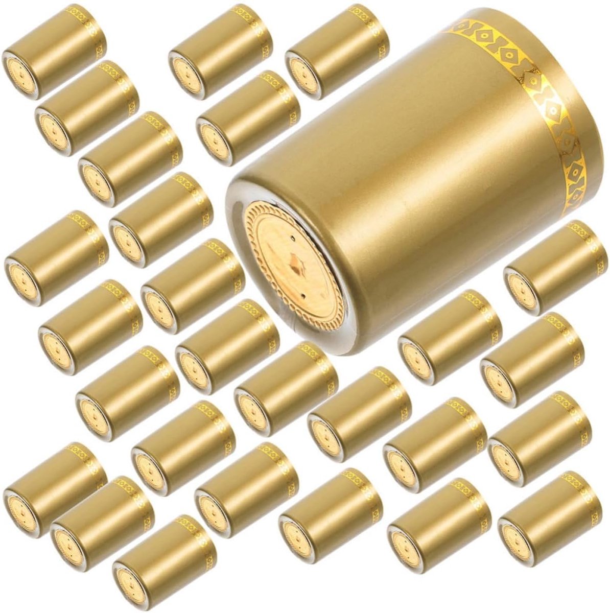 150 stuks pvc-krimpfolie voor wijnflessen, goud met uniek design en sterke afdichting, geschikt voor restaurants en - ShopVlot