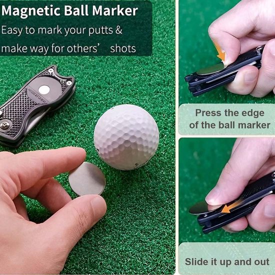 Golf Reparatie Tool met Vouwbare Pitchfork en Karabiner, 2 Stuks van GOLF — afbeelding 5