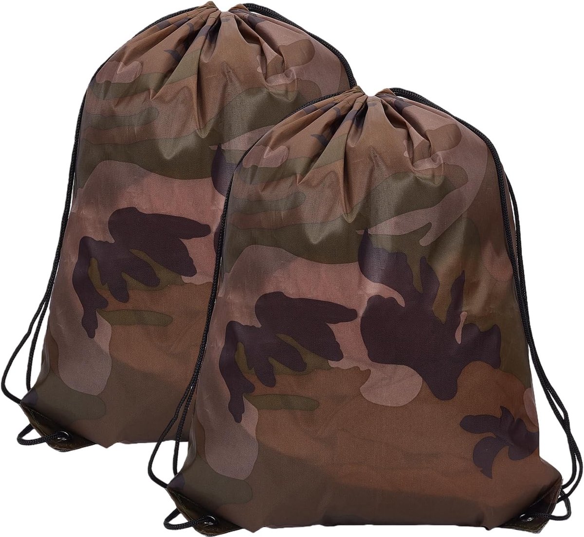 2 Camouflage Rugzak met Trekkoord Camouflage Sporttas 13 x 16 inch met Trekkoord Lichtgewicht Polyester Rugzakken met - ShopVlot