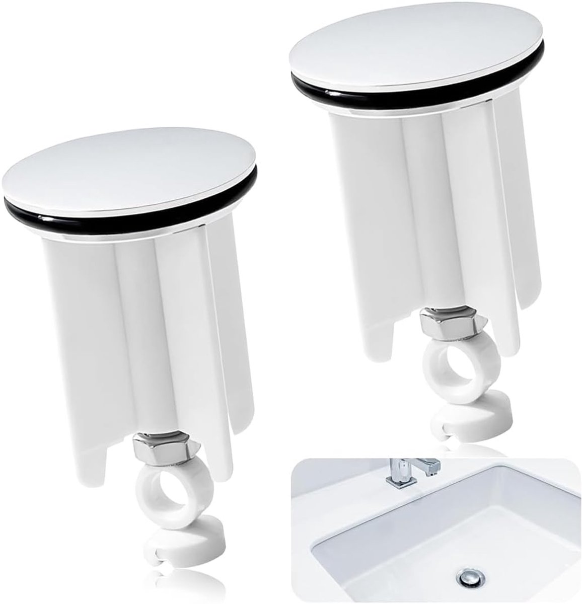 Afvoerstop 41mm - Hoogte verstelbaar - Universeel inzetbaar - Ideaal voor keuken en badkamer - ShopVlot