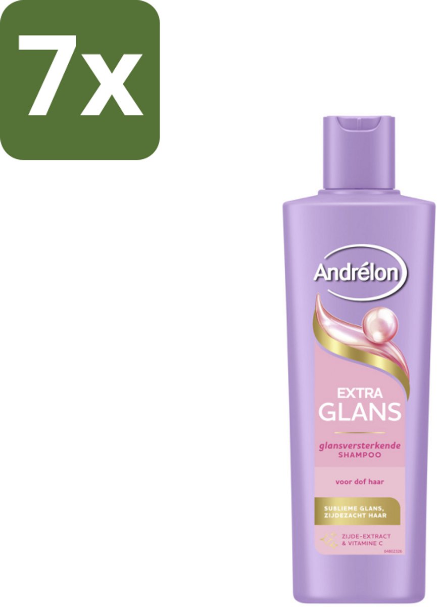 Andrélon – Shampoo – Extra Glans – 250 ml - Bulkverpakking - 7 stuks