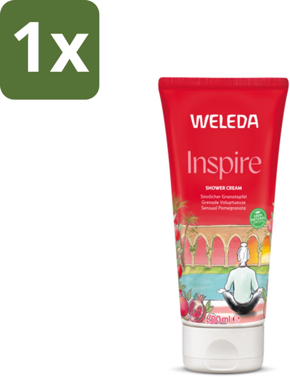 1 x WELEDA - Douchecrème Granada Inspire - Granaatappel - 200 ml - Douchecrème - Natuurlijke Douchecrème - Biologische Douchecrème - Granaatappel Douchecrème - Sensueel Douchecrème