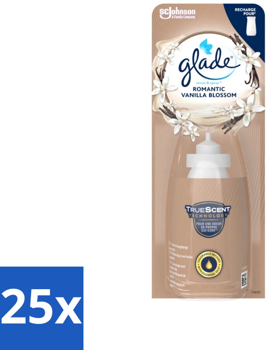 Glade - Sense & Spray - Romantic Vanillebloesem - 18 ml - Bulkverpakking - 25 stuks