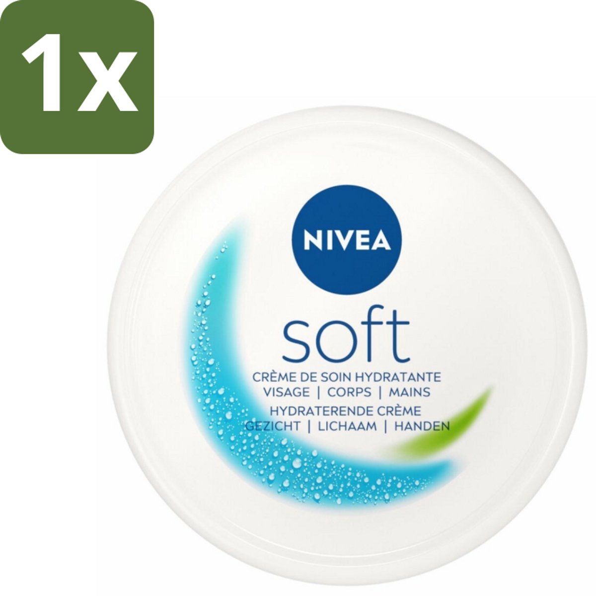 1 x NIVEA - Crème - Zachte Pot - Hydraterend - Gezicht, Lichaam, Handen - 200 ml - Hydraterende Crème - Gezichts- En Lichaamscrème - Zachte Huid - Vitamine E - Jojoba-olie