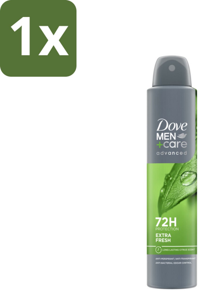 1 x Dove Men+Care Deodorant Spray - Extra Fresh - 200 ml - Deodorant Spray - Anti-transpirant - Zweetbehandeling - Huidbescherming - Frisheid