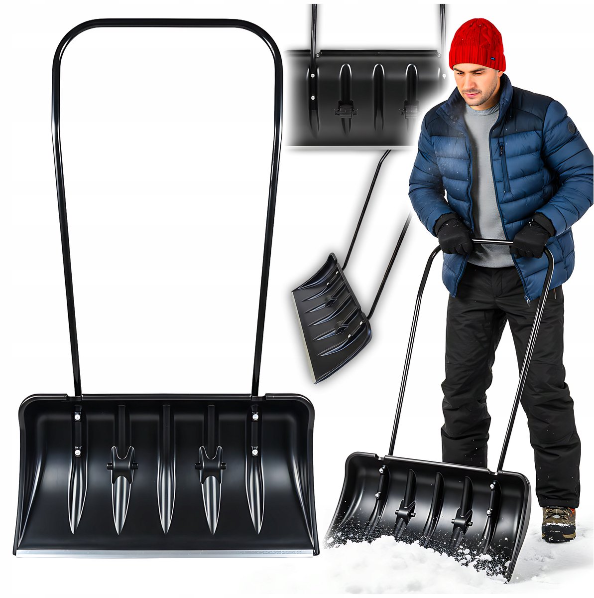 Merkloze Sneeuwschuiver met Wielen - 83cm Werkbreedte