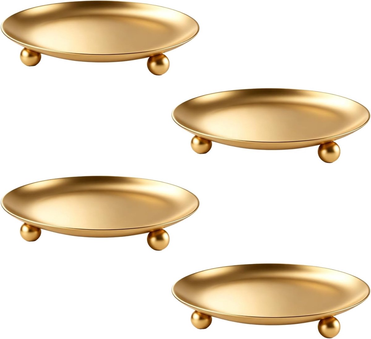 Set van 4 kandelaars voor stompkaarsen tot 9 cm, kandelaars voor tafeldecoratie, bruiloft, gebed, familiefeesten en - ShopVlot
